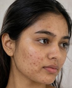 Before using Veomaa skincare routine